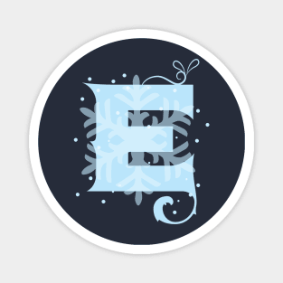 Winter Letter E Magnet